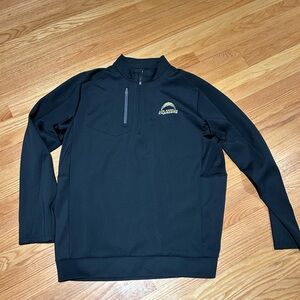 Antigua Black Los Angeles Chargers Pullover Quarter-Zip